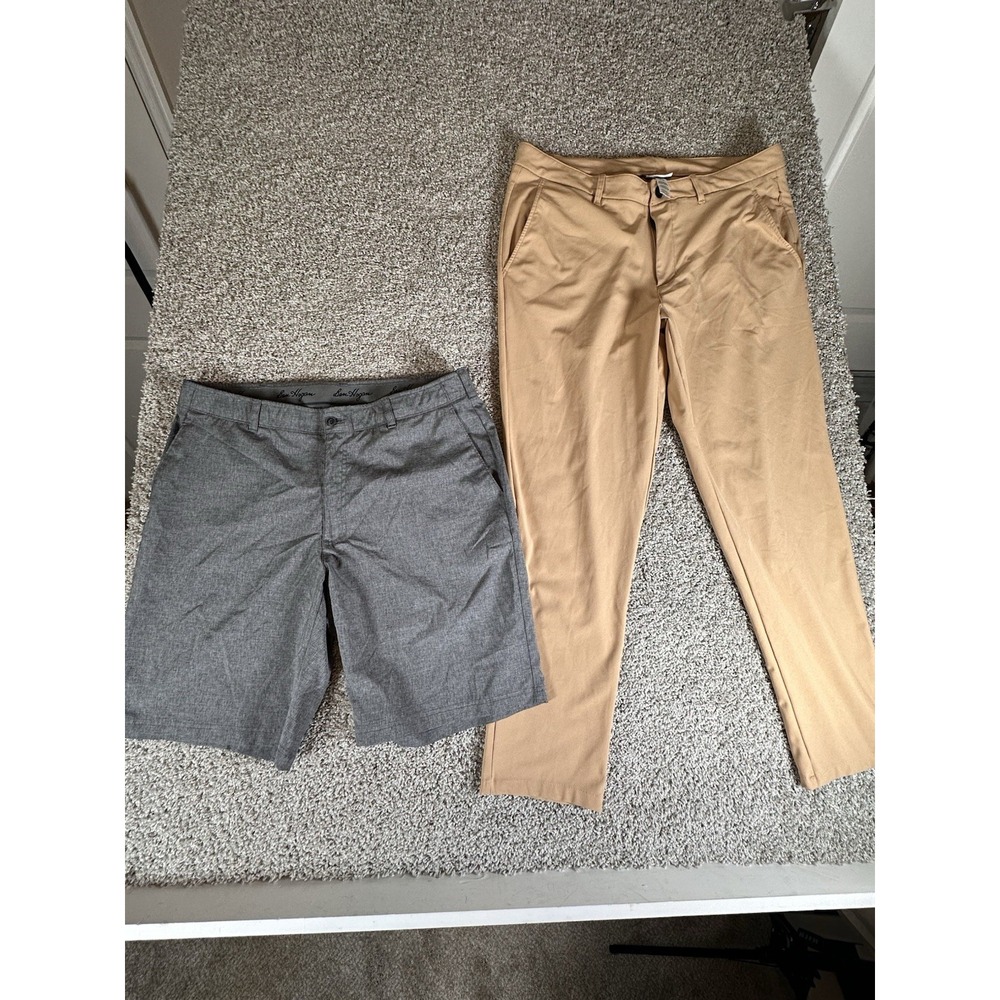 Lot of 2 Men's Size 38 Bottoms Reebok Pants & Ben Hogan Golf Shorts